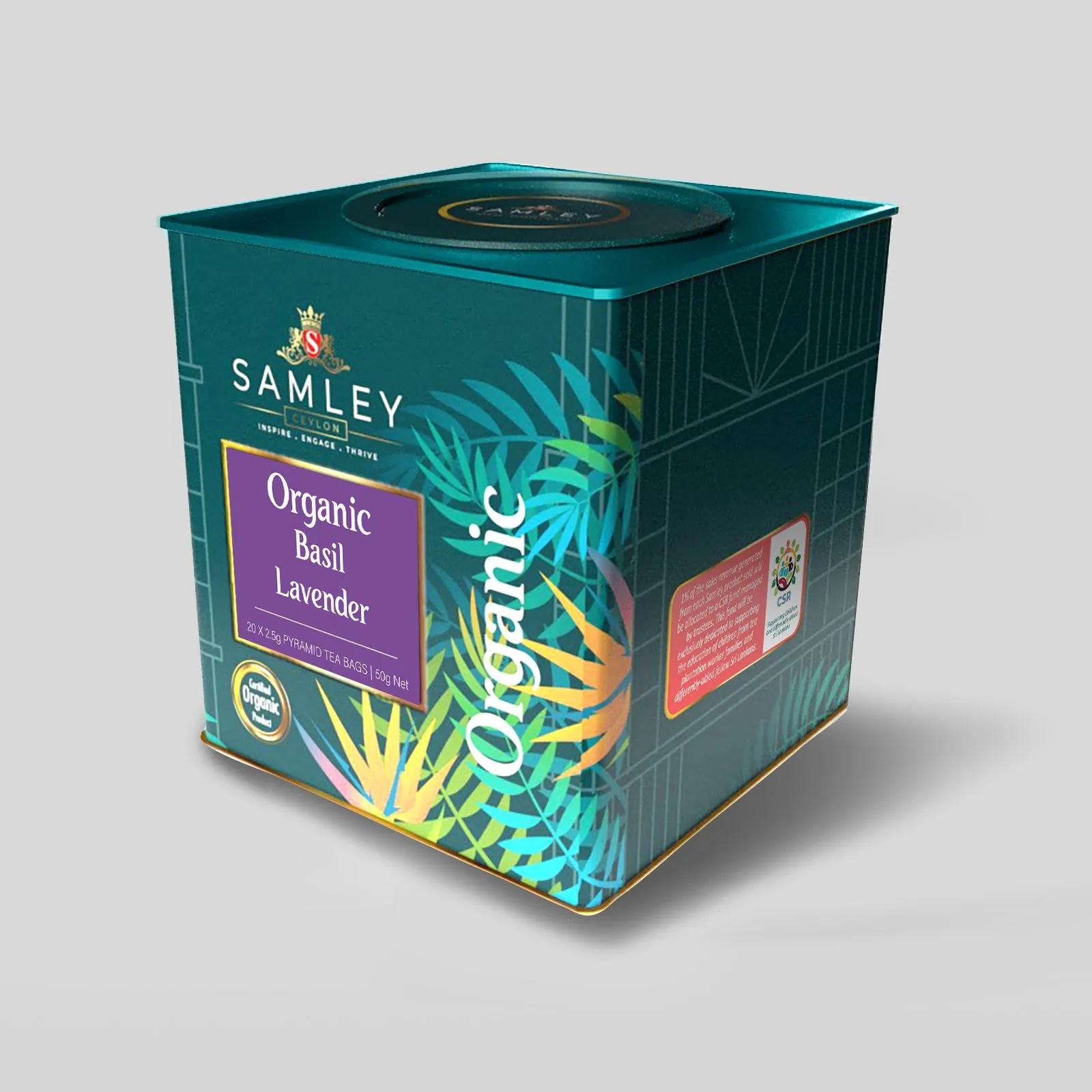 Basil Lavender 50g (20 Pyramid Tea Bags)